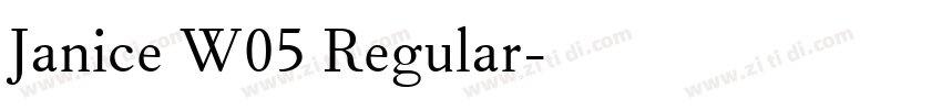 Janice W05 Regular字体转换
